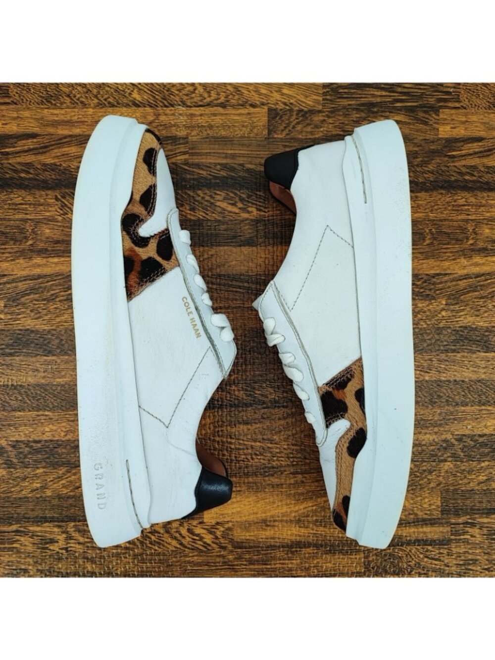 Cole Haan GrandPrø Rally Court Womens 7.5US Sneakers Leather White Casual W17740 - Picture 6 of 10